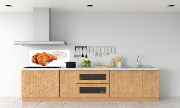 Kitchen splashback Croissants and coffee