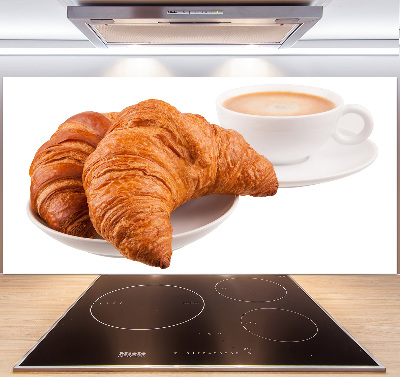 Kitchen splashback Croissants and coffee