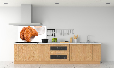 Kitchen splashback Croissants and coffee