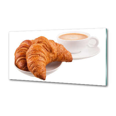 Kitchen splashback Croissants and coffee