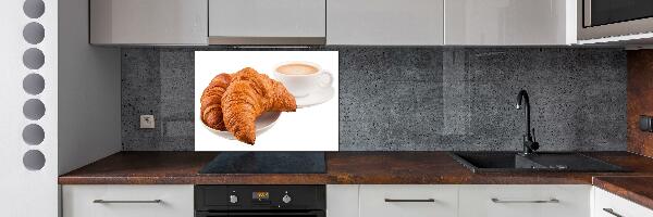 Kitchen splashback Croissants and coffee