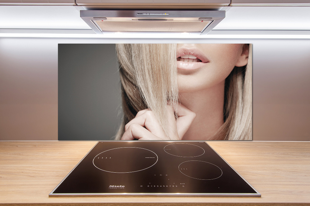 Cooker splashback Beautiful blonde