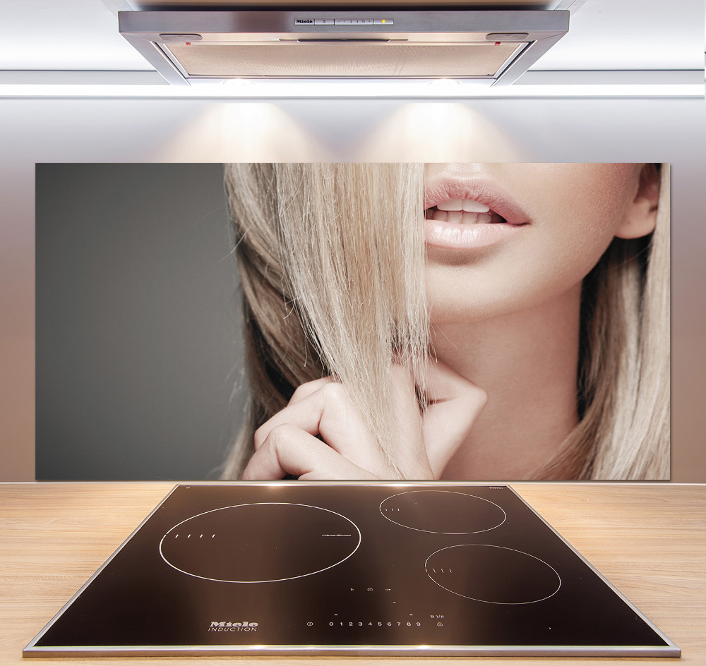 Cooker splashback Beautiful blonde