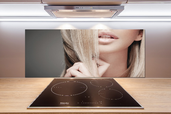 Cooker splashback Beautiful blonde