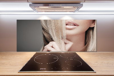 Cooker splashback Beautiful blonde