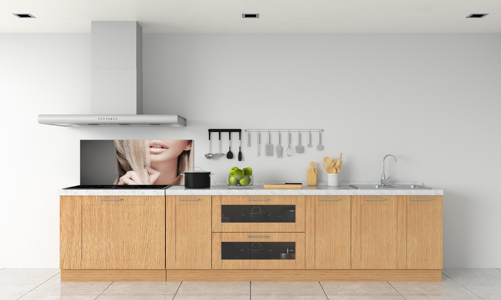 Cooker splashback Beautiful blonde