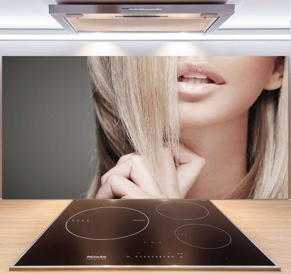 Cooker splashback Beautiful blonde