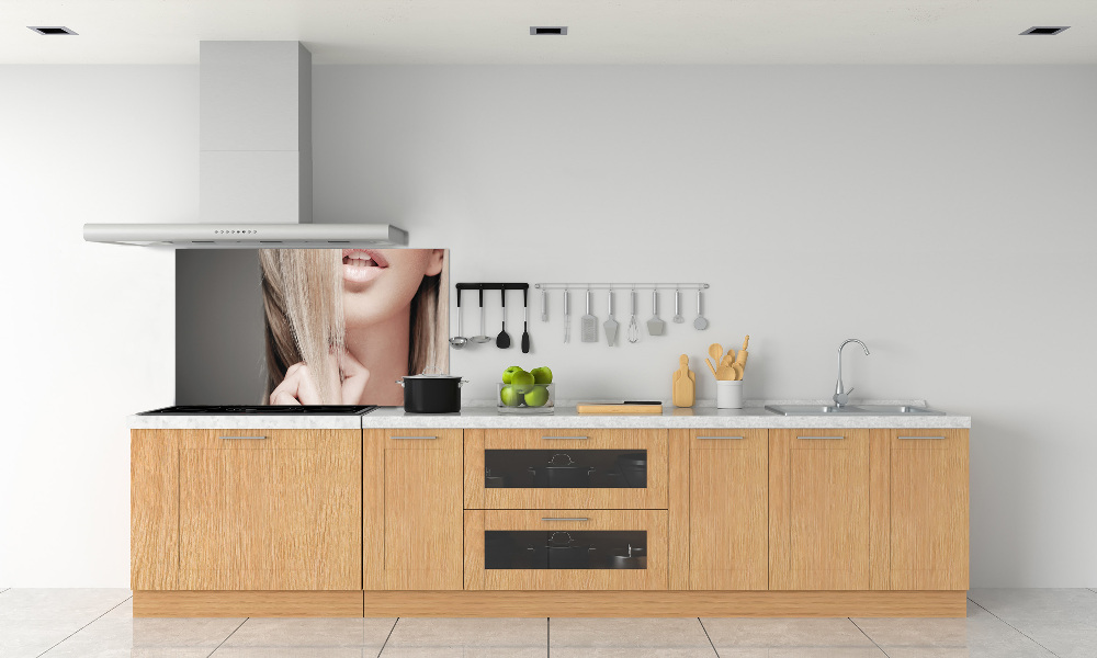 Cooker splashback Beautiful blonde