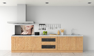 Cooker splashback Beautiful blonde