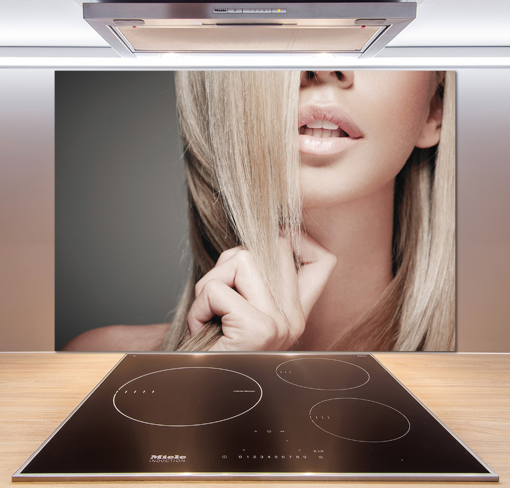 Cooker splashback Beautiful blonde