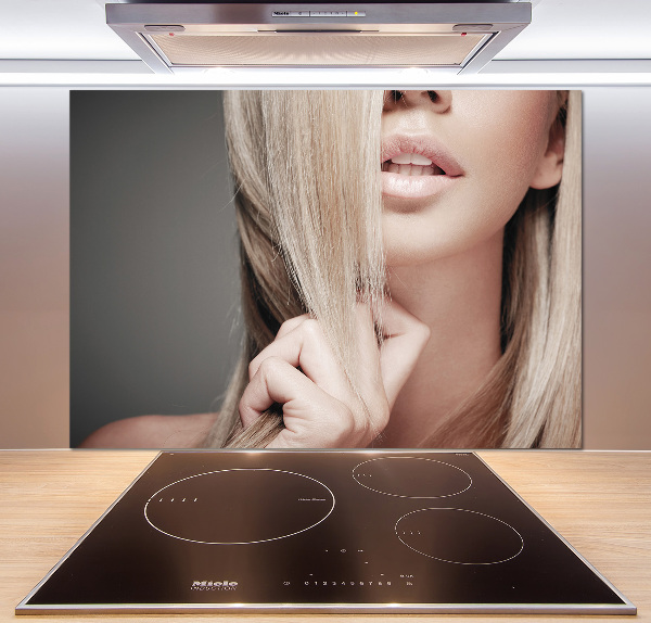 Cooker splashback Beautiful blonde