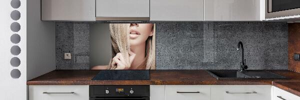 Cooker splashback Beautiful blonde