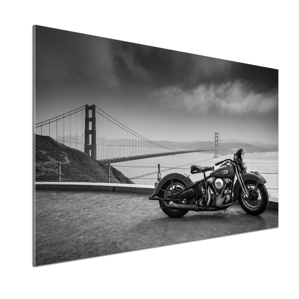 Glass splashback Motorbike