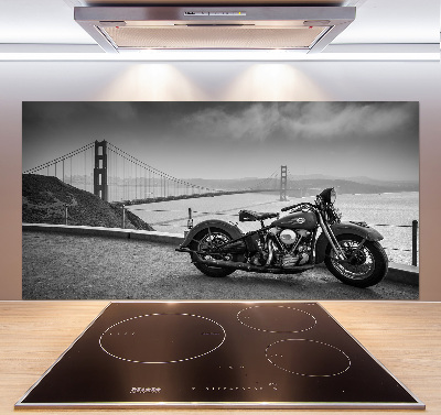 Glass splashback Motorbike