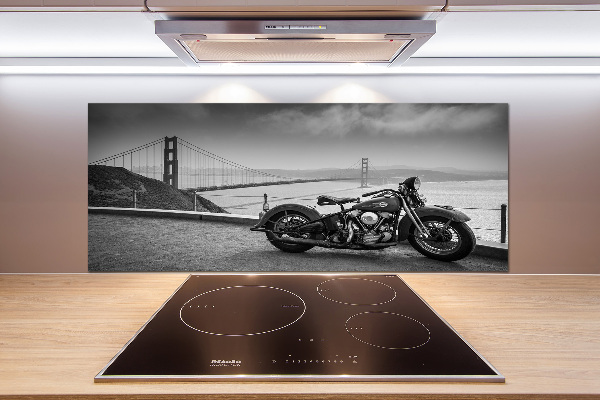 Glass splashback Motorbike