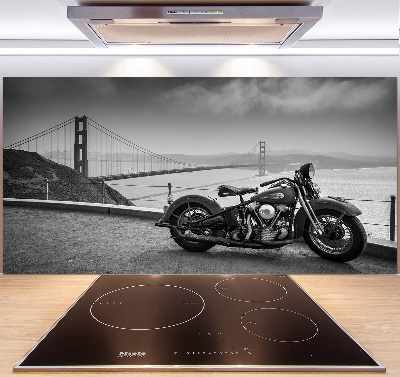 Glass splashback Motorbike