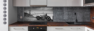 Glass splashback Motorbike