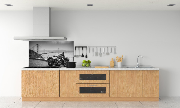 Glass splashback Motorbike