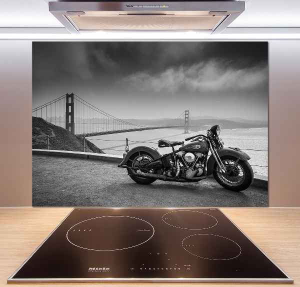 Glass splashback Motorbike