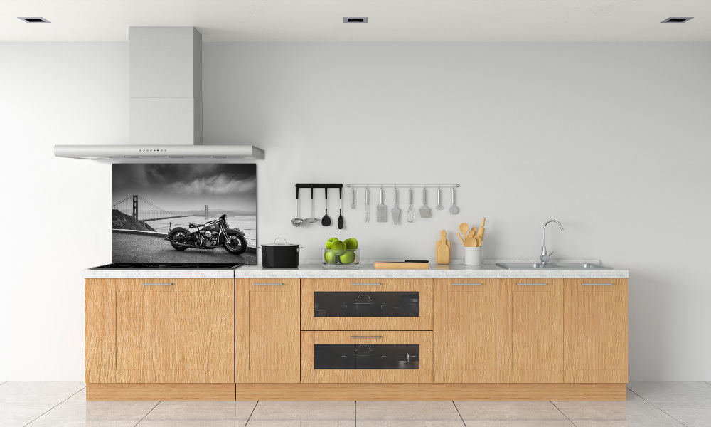 Glass splashback Motorbike