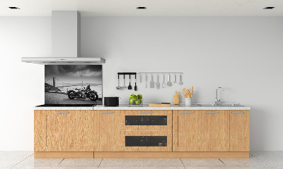 Glass splashback Motorbike