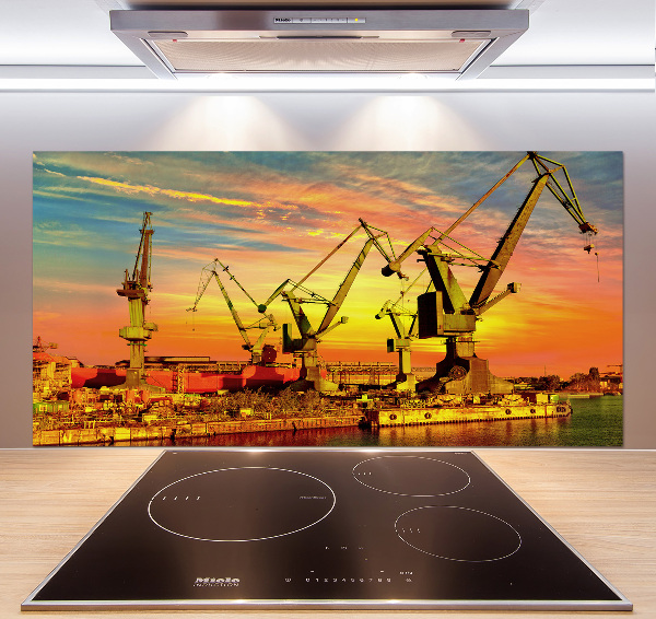 Kitchen splashback panel Shipyard in Gdańsk