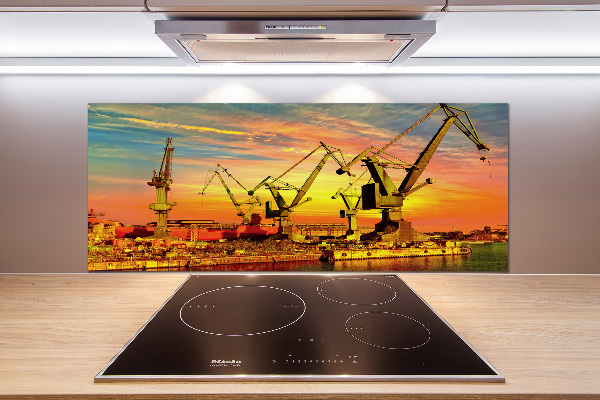 Kitchen splashback panel Shipyard in Gdańsk