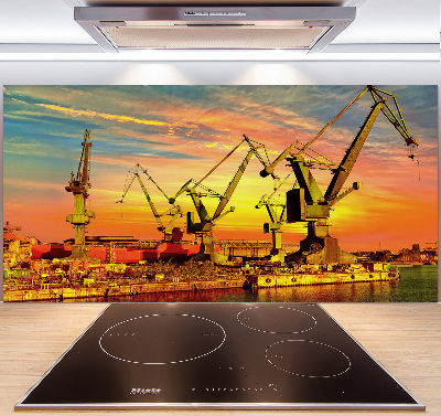 Kitchen splashback panel Shipyard in Gdańsk