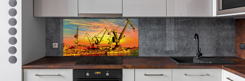 Kitchen splashback panel Shipyard in Gdańsk