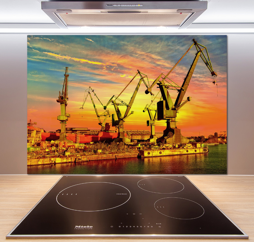 Kitchen splashback panel Shipyard in Gdańsk