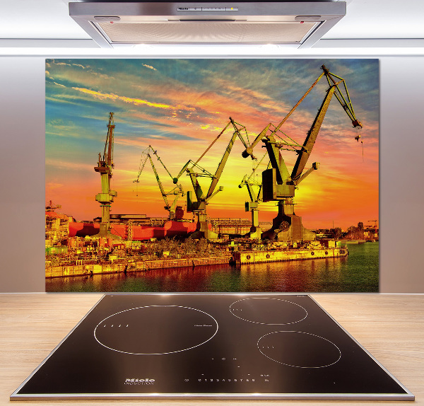 Kitchen splashback panel Shipyard in Gdańsk