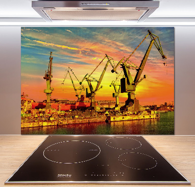 Kitchen splashback panel Shipyard in Gdańsk