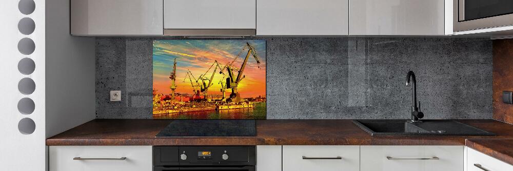 Kitchen splashback panel Shipyard in Gdańsk