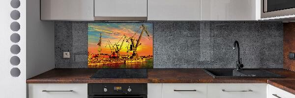 Kitchen splashback panel Shipyard in Gdańsk