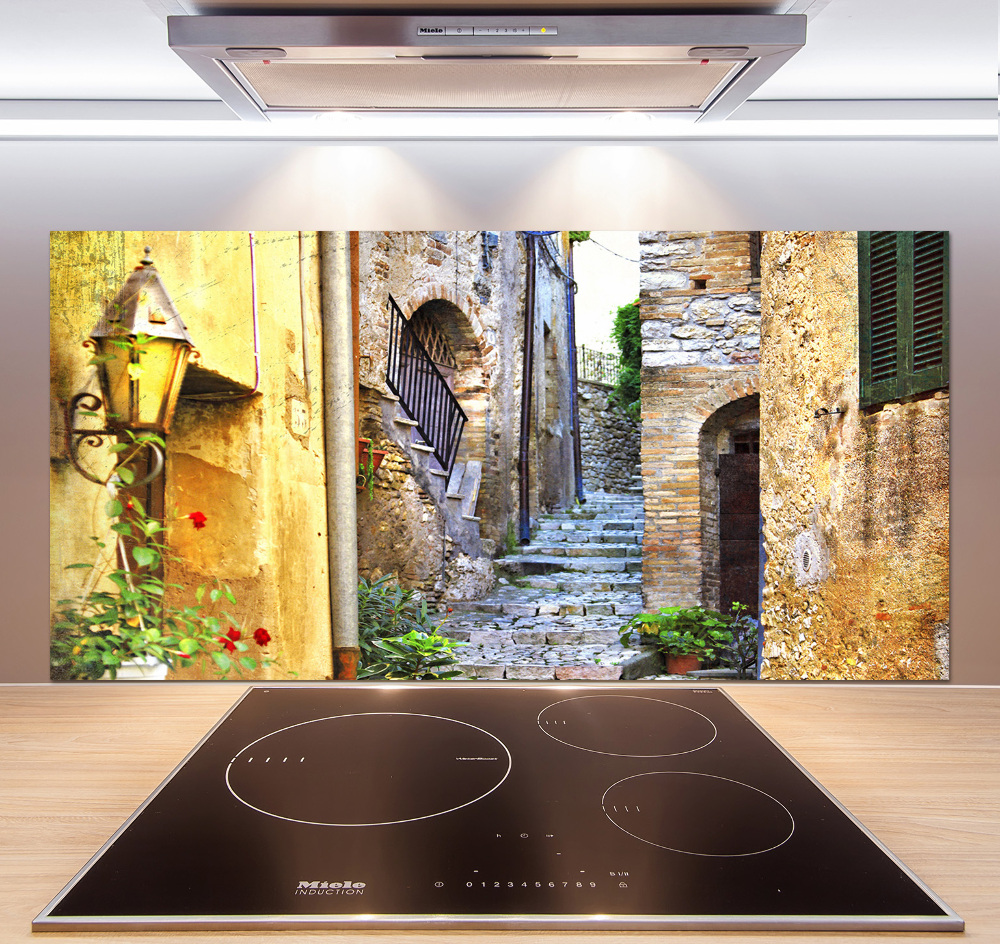 Kitchen splashback Charming street