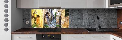 Kitchen splashback Charming street