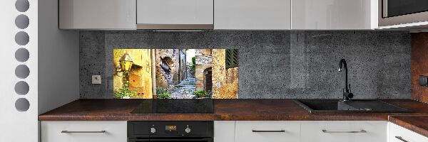 Kitchen splashback Charming street