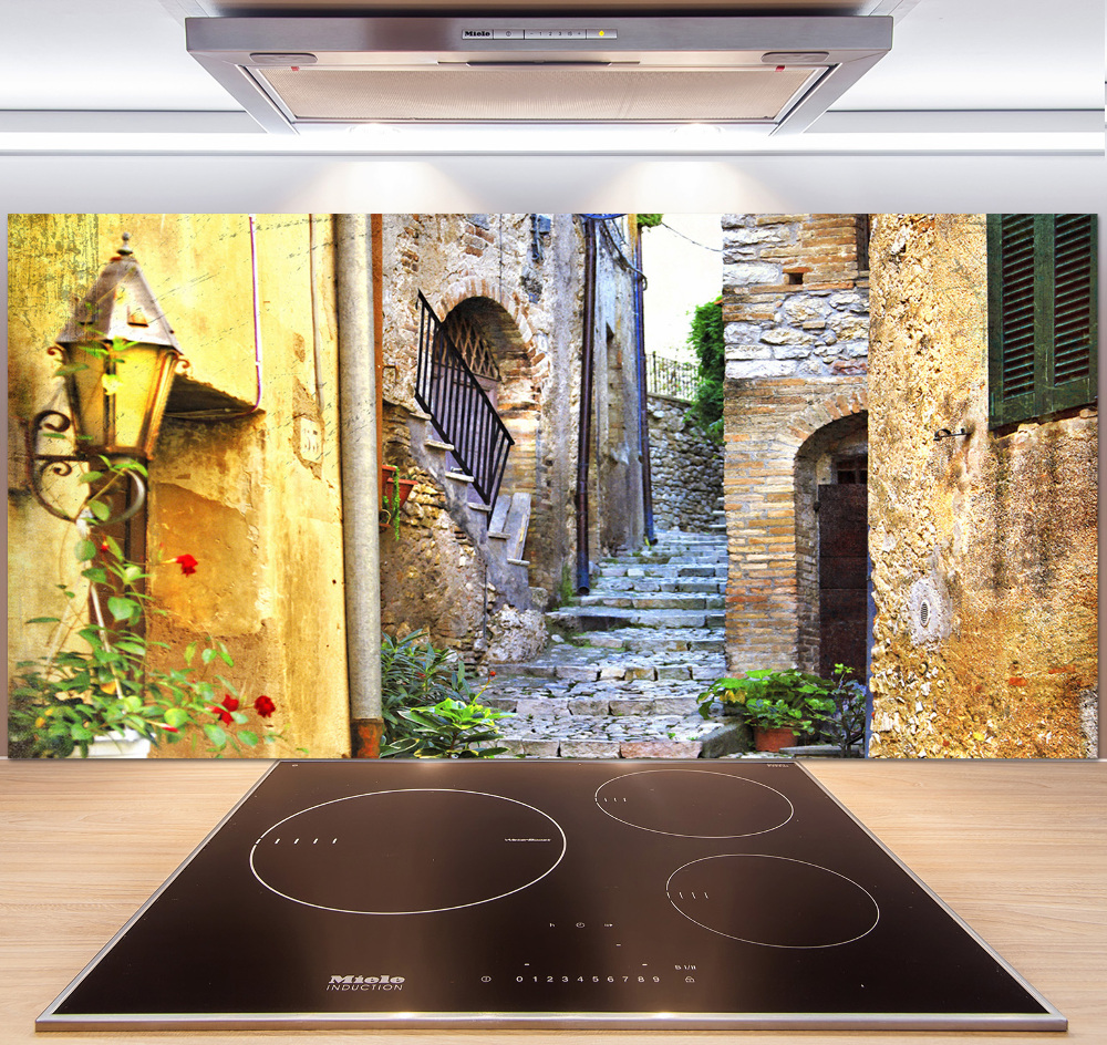 Kitchen splashback Charming street