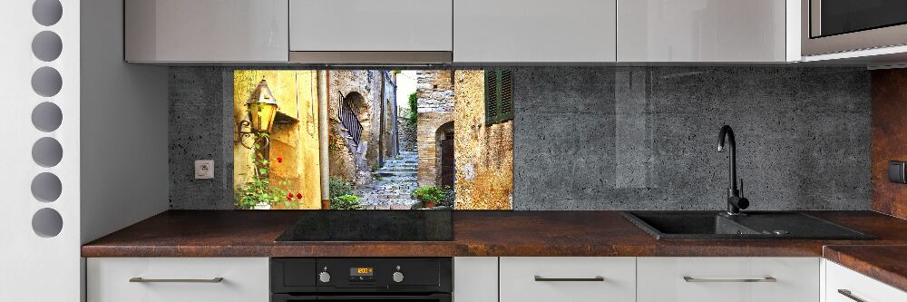 Kitchen splashback Charming street