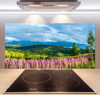 Kitchen splashback Lavender in the mountains