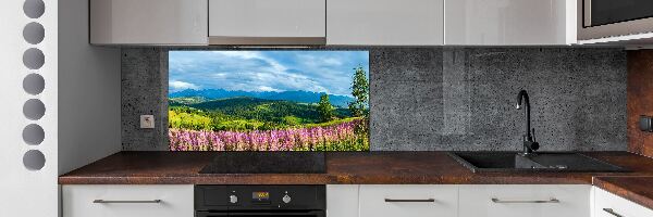 Kitchen splashback Lavender in the mountains