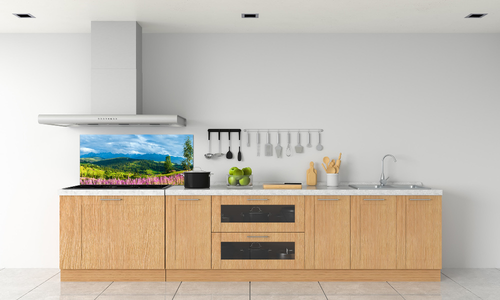 Kitchen splashback Lavender in the mountains