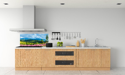 Kitchen splashback Lavender in the mountains