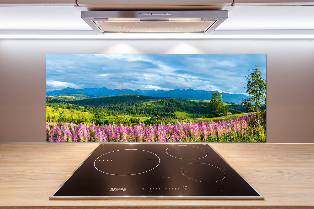 Kitchen splashback Lavender in the mountains