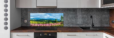 Kitchen splashback Lavender in the mountains