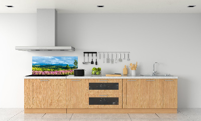 Kitchen splashback Lavender in the mountains