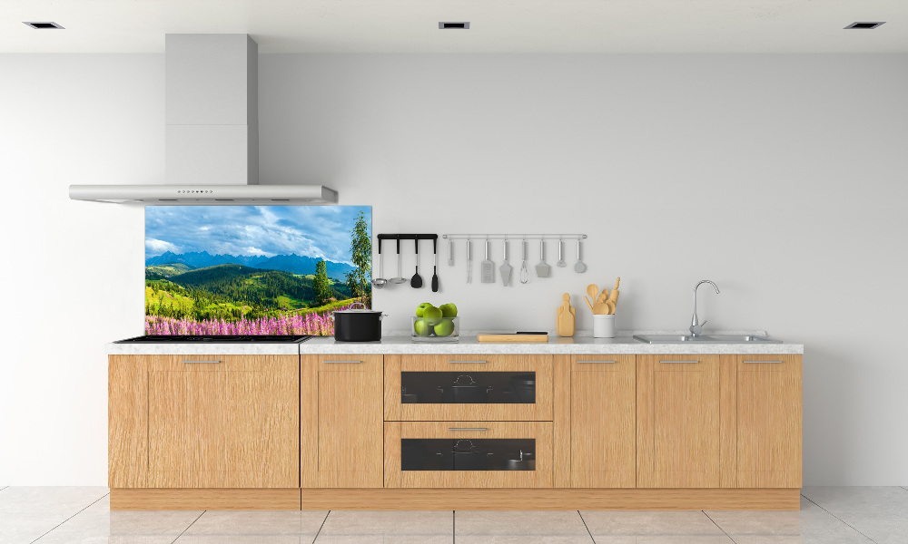 Kitchen splashback Lavender in the mountains