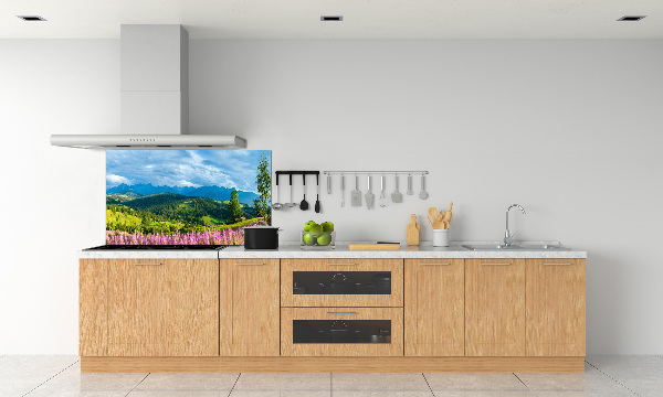 Kitchen splashback Lavender in the mountains