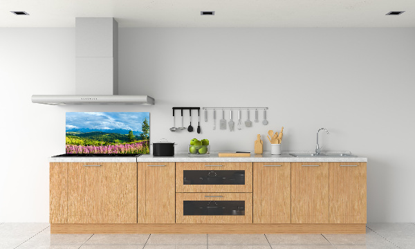 Kitchen splashback Lavender in the mountains