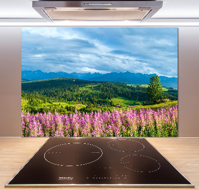 Kitchen splashback Lavender in the mountains